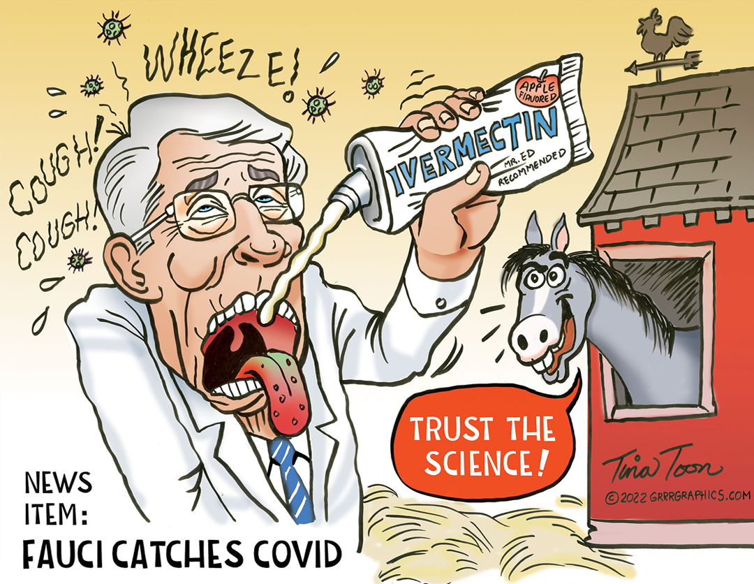 Fauci Catches Covid panel 1